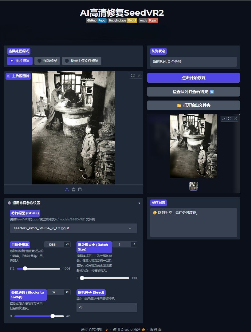 SeedVR2视频超分修复智能剪辑整合包下载