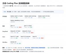 火山方舟CodingPlan支持哪些模型  CodingPlan模型的额度消耗速度对比