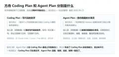 Coding Plan和Agent Plan有什么区别？ 怎么选作用更大？